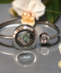 Amazonite Stainless Steel Bangle