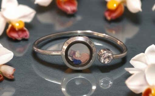 Aquarius Stainless Steel Bangle