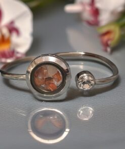 Carnelian Stainless Steel Bangle