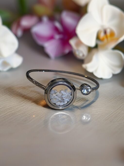 Labradorite Stainless Steel Bangle