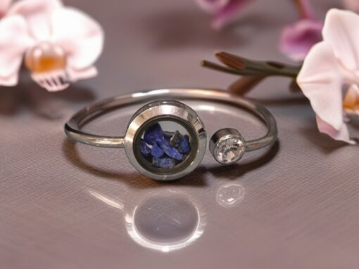 Lapis Lazuli Stainless Steel Bangle