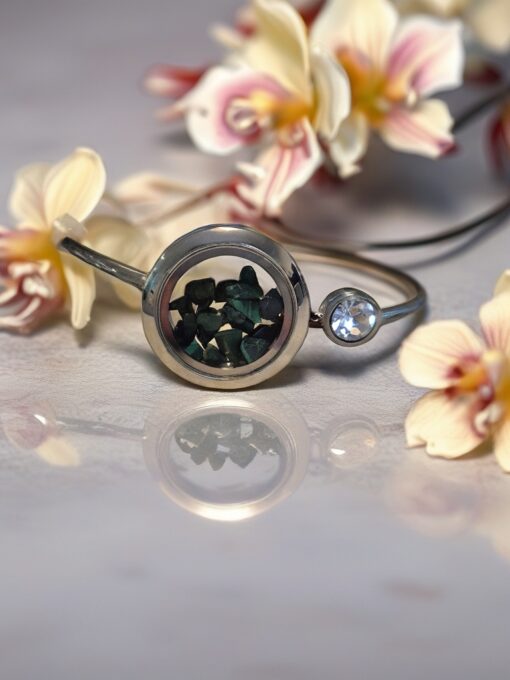 Malachite Stainless Steel Bangle