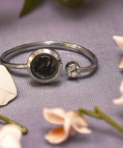 Obsidian Stainless Steel Bangle