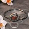 Red Jasper Stainless Steel Bangle