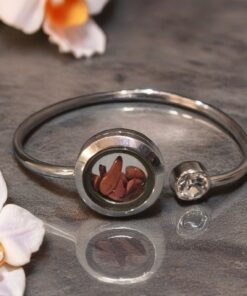 Red Jasper Stainless Steel Bangle