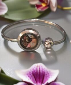 Rhodonite Stainless Steel Bangle