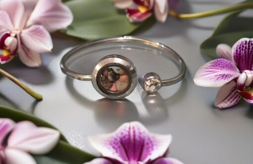 Rhodonite Stainless Steel Bangle
