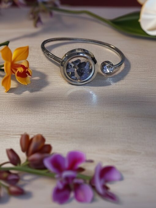 Sodalite Stainless Steel Bangle