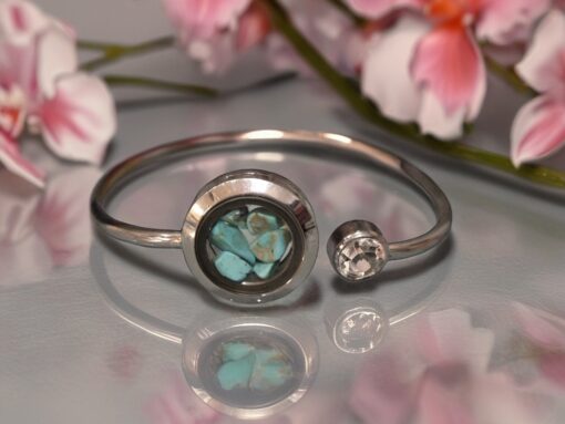 Turquoise Stainless Steel Bangle
